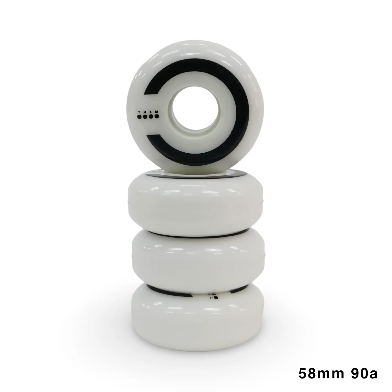 THEM WHEELS WHITE - 58mm 90a - RESTOCK