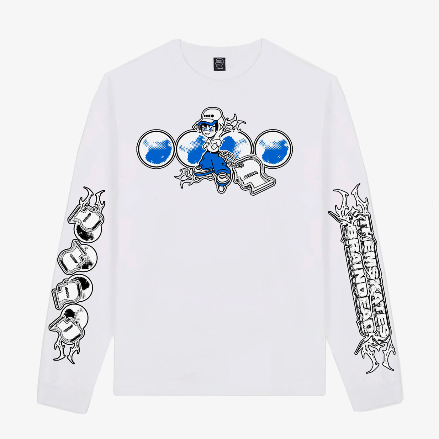 BRAIN DEAD - THEM SKATES - Long Sleeve Shirt - White