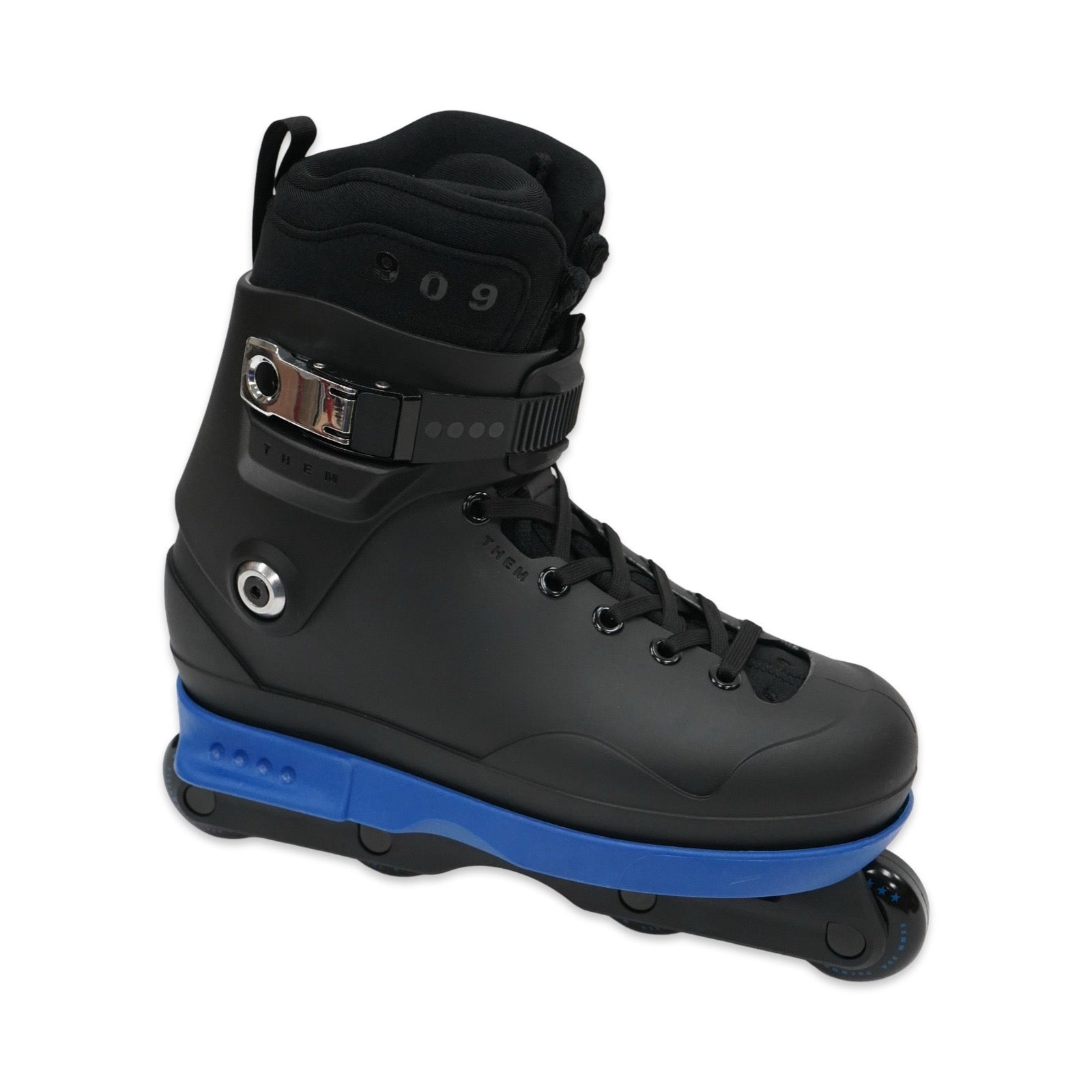909 BLACK- 909 INTUITION - 55MM WHEELS - BLACK STREET FRAMES - BLUE SOULS