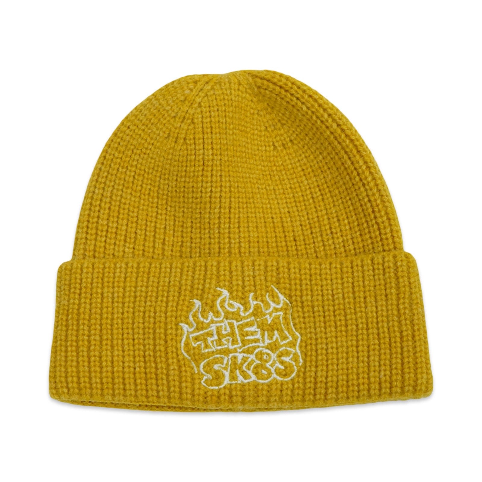 THEM SKATES - FIRE - KNITTED BEANIE - YELLOW