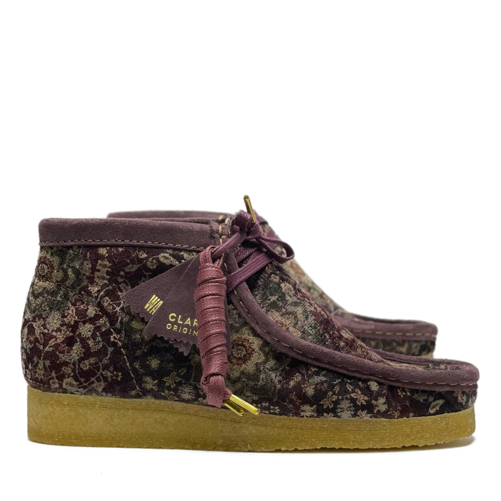 WALLABEE BOOTS - VELVET - BURGANDY See