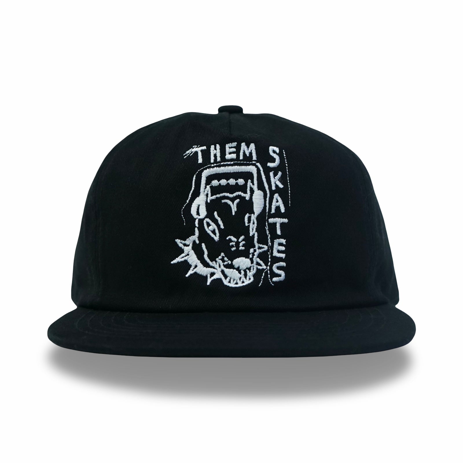 THEM SKATES - DOG STRAP BACK - HAT - Black