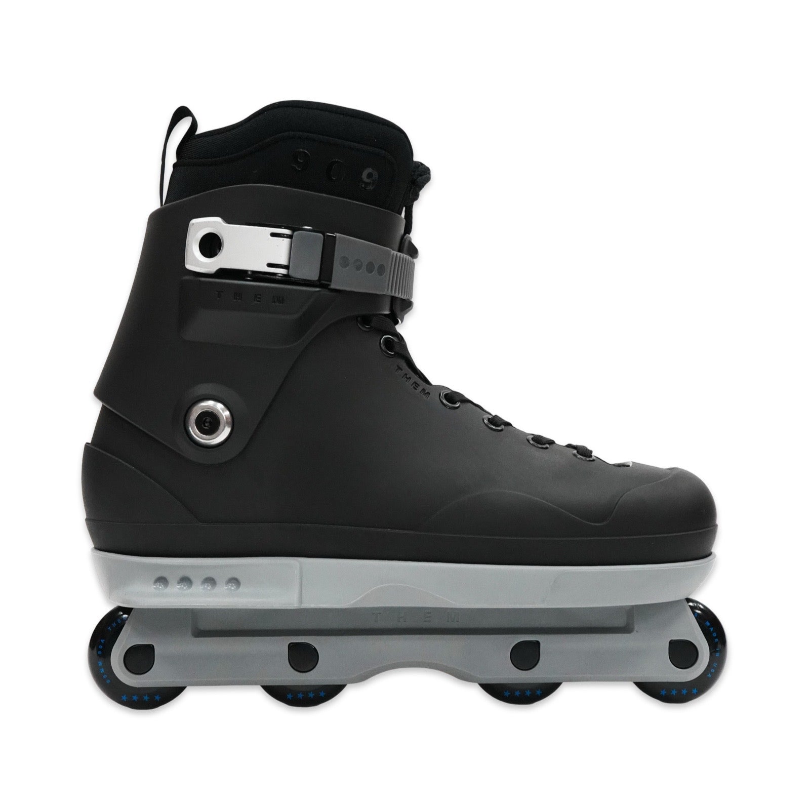 909 BLACK- 909 INTUITION -  55MM WHEELS - GREY STREET FRAMES - GREY SOULS