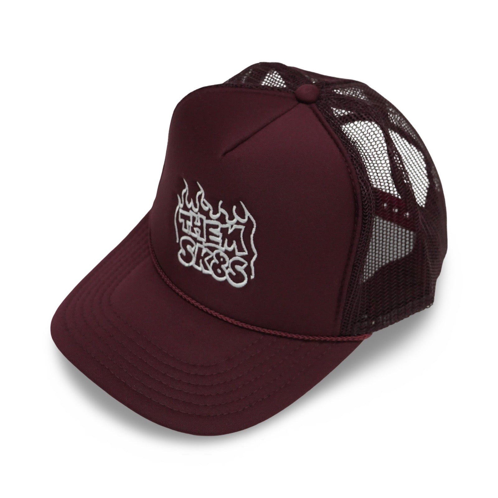 THEM SKATES - FIRE -  TRUCKER - BURGANDY