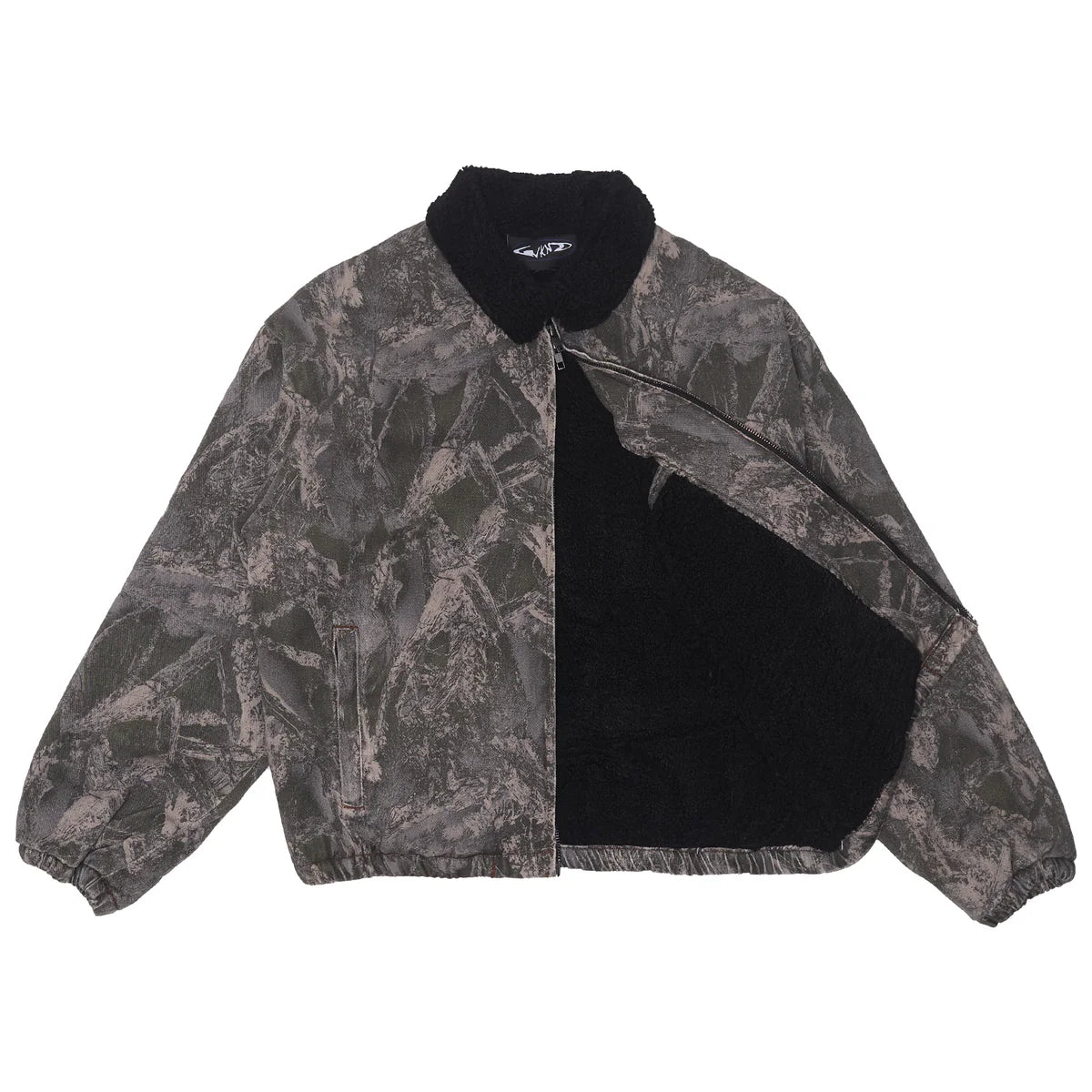 WKND - Zip Jacket - Camo Denim Sherpa
