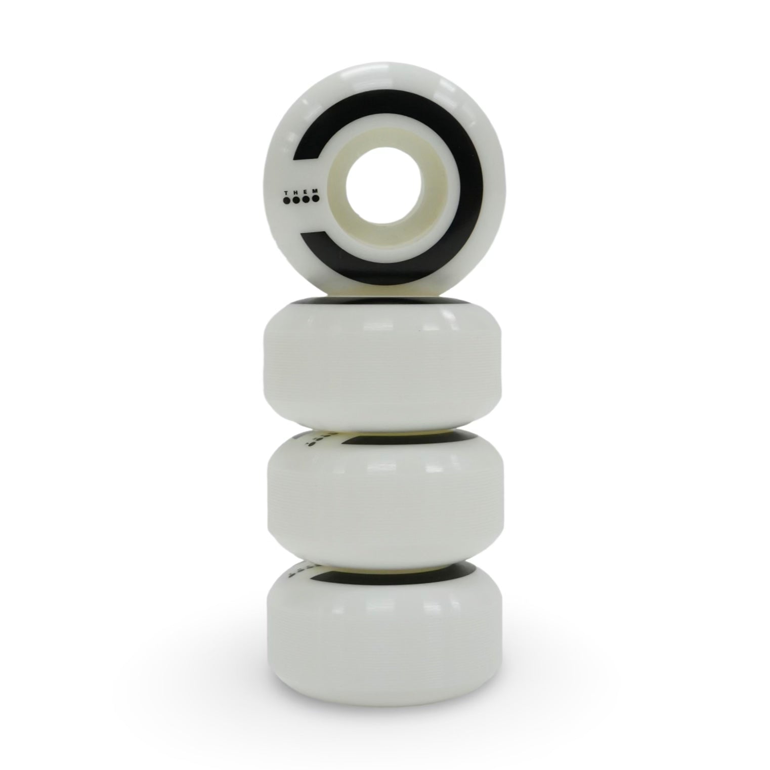 THEM WHEELS - WHITE 47mm 100a (ANTI-ROCKER WHEELS)